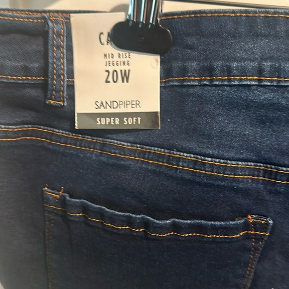 NWT Sandpiper Mid Rise Jegging Super Soft Stretchy Embroidered Capri. - Picture 7 of 8